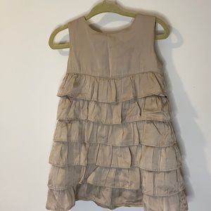 Baby Gap Tan Cream Ruffled Party Dress. Comes with matching bloomers. 18-24mo